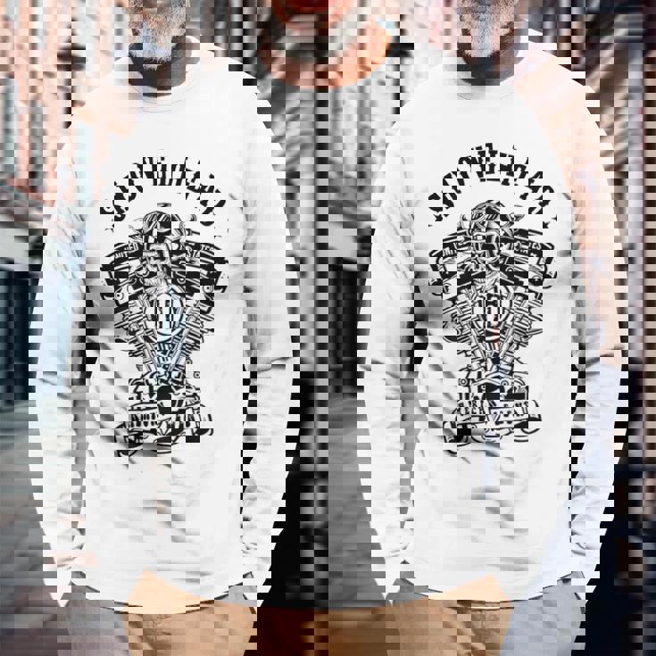 Hdhovelhead アメリカンバイクレジェンドtwin エンジンスカル 長袖Tシャツ 高齢者への贈り物