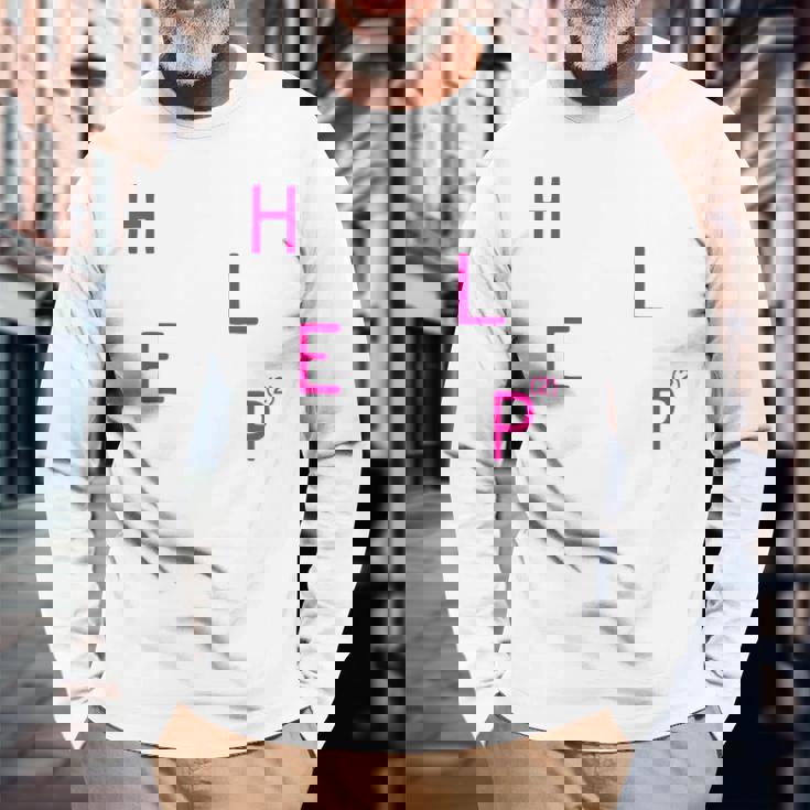 Help2 長袖Tシャツ 高齢者への贈り物