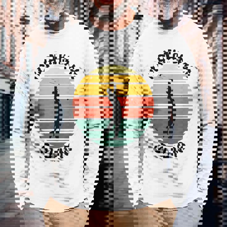 I'd Rather Be Golfing Golfer スポーツアパレル ゴルフ メンズ 長袖Tシャツ 高齢者への贈り物