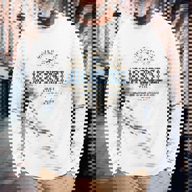 Jack Russell Terrier ヴィンテージジャック・ラッセル・テリア 長袖tシャツ 長袖Tシャツ 高齢者への贈り物