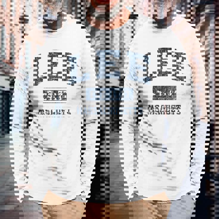 Lee Massachusetts Ma ビンテージスポーツデザイン ネイビー 長袖tシャツ 長袖Tシャツ 高齢者への贈り物