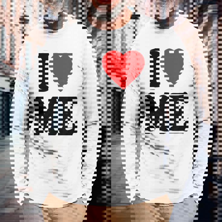I Love Me · I Heart Me Y2k · 私は私を愛してます 長袖Tシャツ 高齢者への贈り物