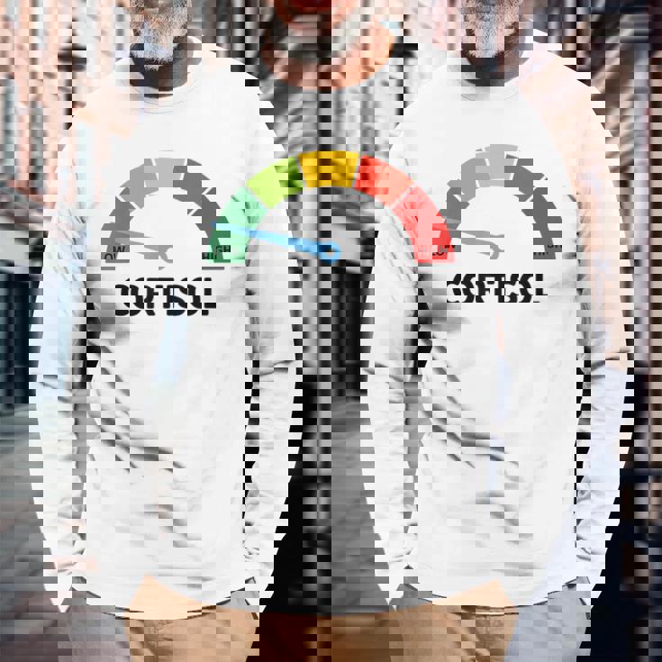 Low Cotisol Maxxing おもしろミーム ソーシャルメディア 自己改善 長袖Tシャツ 高齢者への贈り物