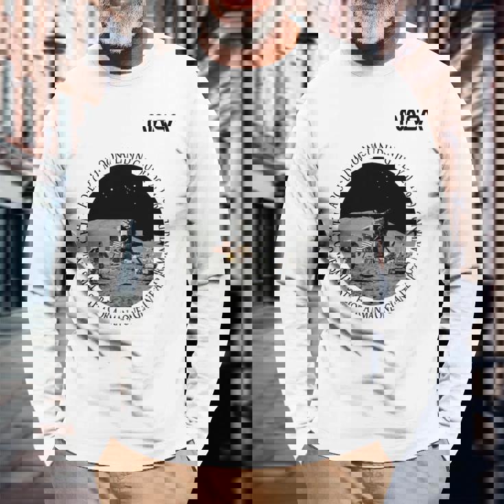 Nasa アポロ11号 月面着陸 1969年7月20日 長袖tシャツ 長袖Tシャツ 高齢者への贈り物