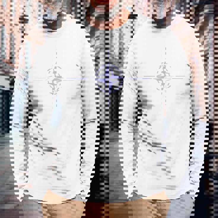 Nato旗トレンドデザイン 長袖Tシャツ 高齢者への贈り物