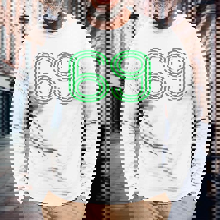 Number 69 シャツ レトロ ユニフォーム ヨーロッパスタイル バックプリント ジャージ 長袖Tシャツ 高齢者への贈り物