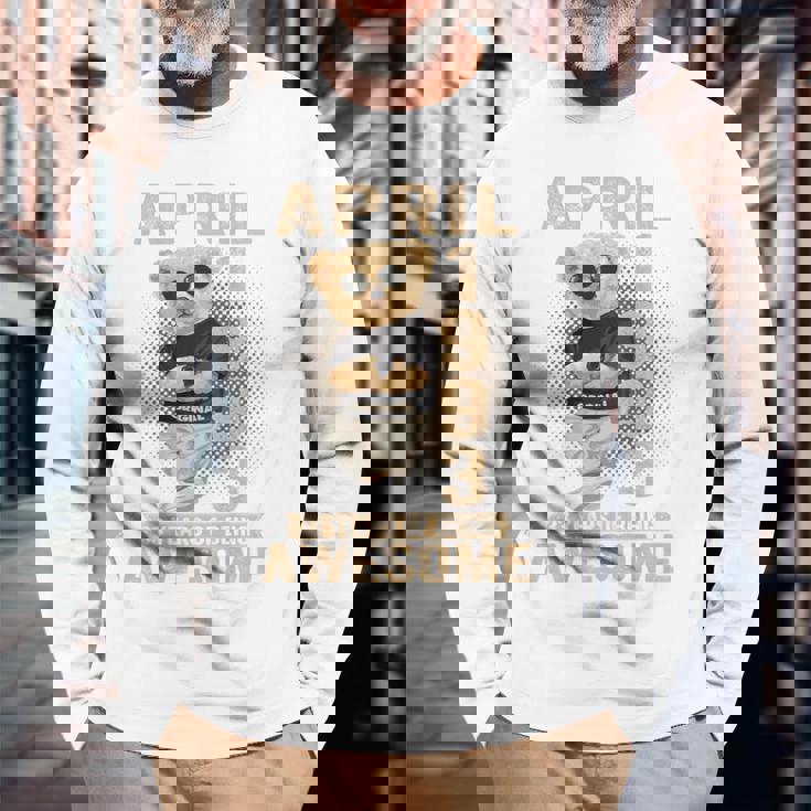 On Back 1993年4月 33歳の誕生日 33歳 テディベア 長袖Tシャツ 高齢者への贈り物