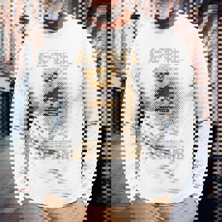 On Back 1994年4月 32歳の誕生日 32歳 テディベア 長袖Tシャツ 高齢者への贈り物