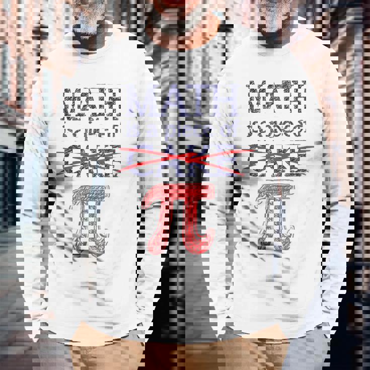 Pi Day Math Is A Piece Of Cake ファニーtシャツ 314用 長袖Tシャツ 高齢者への贈り物