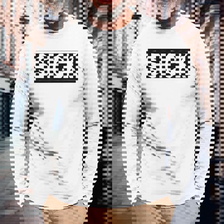 Sick Krank Krass Iickmodeick 長袖Tシャツ 高齢者への贈り物