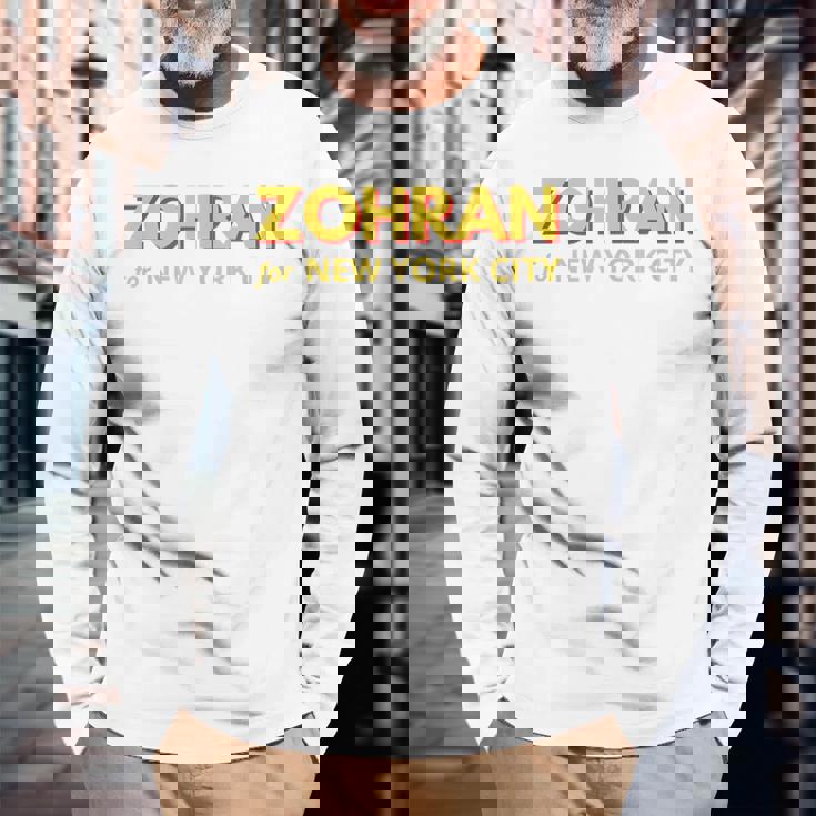 Zohran Mamdani ニューヨーク市長用 面白い クール トレンディ プログレッシブ 長袖Tシャツ 高齢者への贈り物