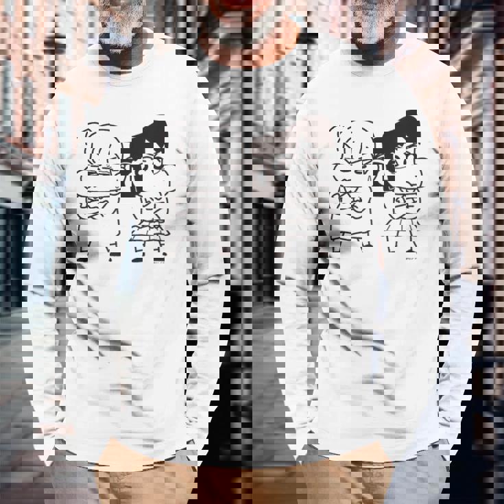 【まんが】クレヨンしんちゃん ネネちゃんとあいちゃん 長袖Tシャツ 高齢者への贈り物