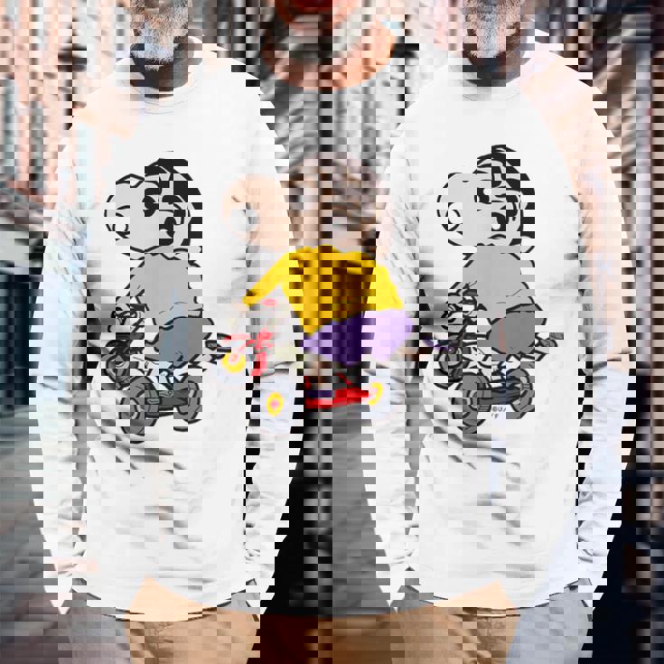 【まんが】クレヨンしんちゃん 三輪車しんちゃん 長袖Tシャツ 高齢者への贈り物