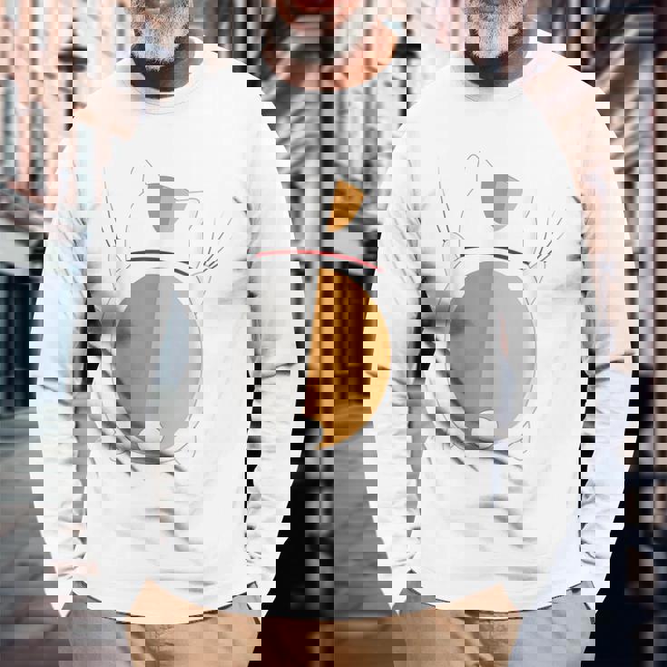 おもしろ猫ニャンコ先生 長袖Tシャツ 高齢者への贈り物