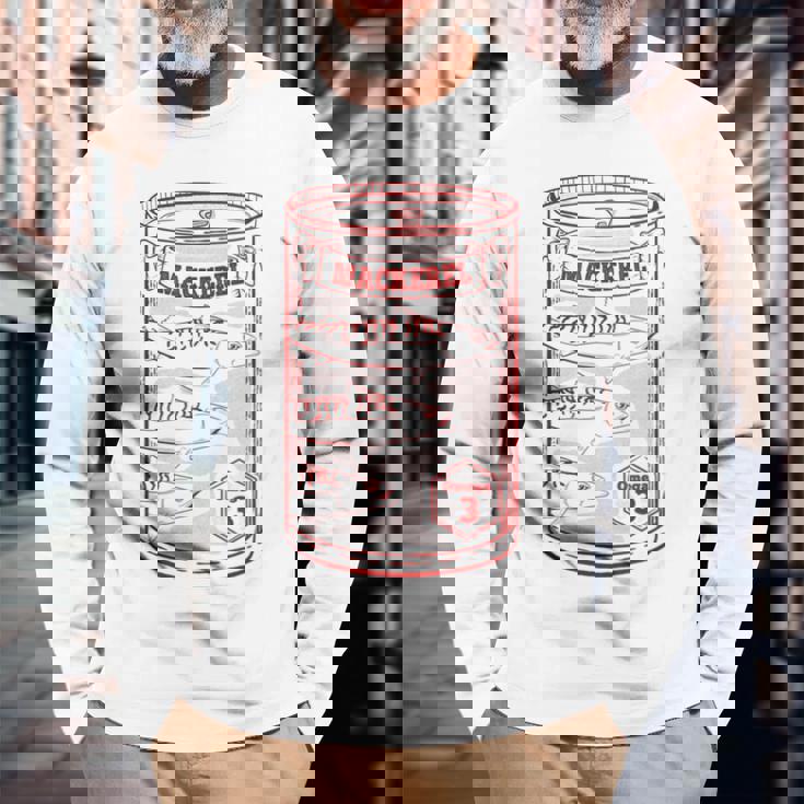 さば缶詰 長袖Tシャツ 高齢者への贈り物