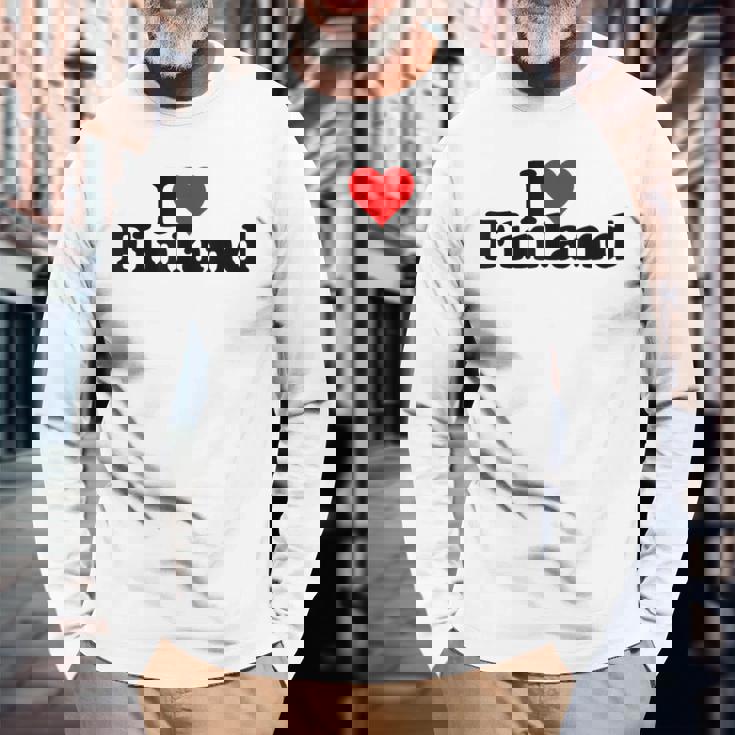 アイラブハートフィンランド 長袖Tシャツ 高齢者への贈り物