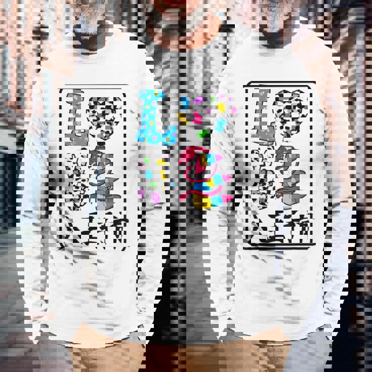 アイ・ラブ・八王子市 I Love 八王子市 私は愛してる八王子市 長袖Tシャツ 高齢者への贈り物