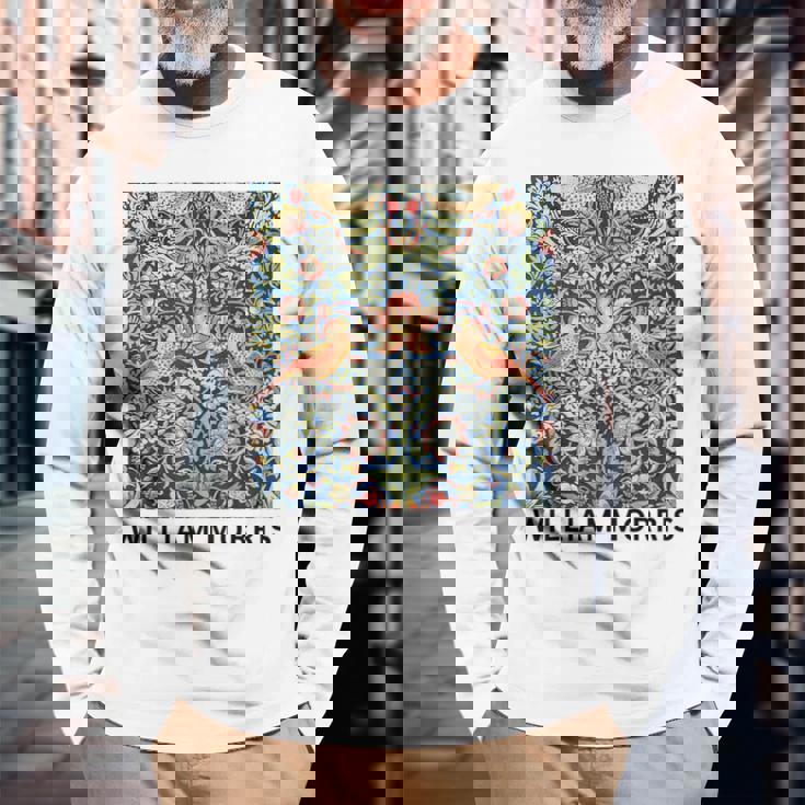 ウィリアム・モリス いちご泥棒 ポスター ビンテージ タペストリー William Morris 長袖Tシャツ 高齢者への贈り物