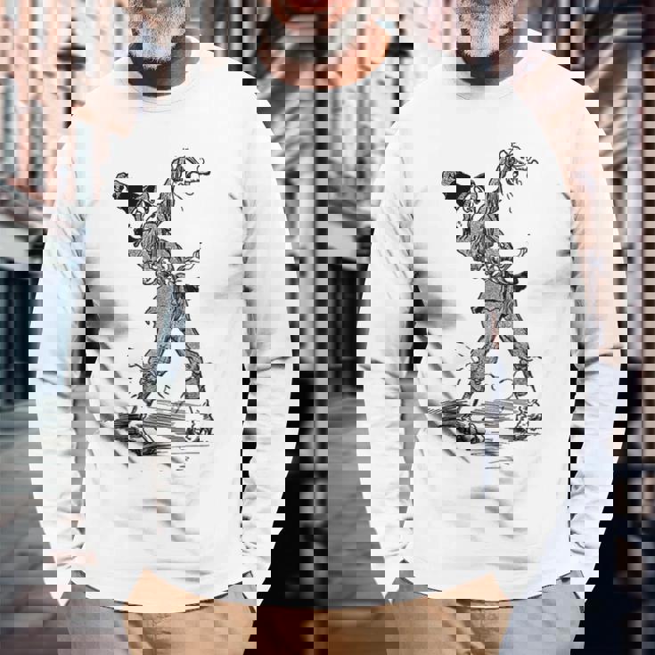 オズの土地 ビンテージアート ハロウィーン オズの魔法使い かかし 長袖Tシャツ 高齢者への贈り物