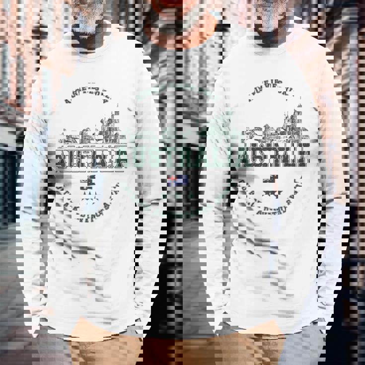 オーストラリアヴィンテージお土産オーストラリアのランドマーク 長袖Tシャツ 高齢者への贈り物