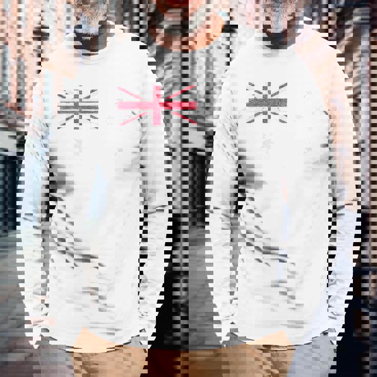 オーストラリア国旗オーストラリアユニオンジャック 長袖Tシャツ 高齢者への贈り物