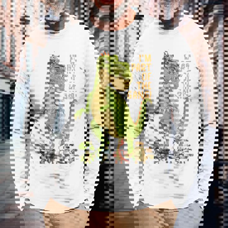 キッズ ギガントサウルス、最大の恐竜-カラフルで楽しいデザイン 長袖Tシャツ 高齢者への贈り物