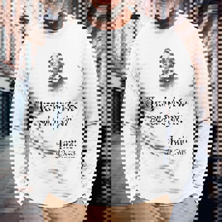 シェイクスピアの名言 長袖Tシャツ 高齢者への贈り物