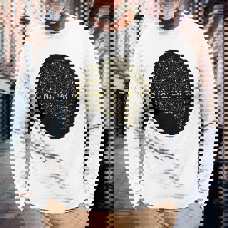 シンギュラリティ 強力ジェネレーティブai人工知能データ 長袖tシャツ 長袖Tシャツ 高齢者への贈り物