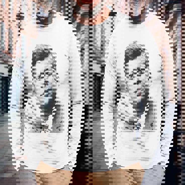 ジョン・F・ケネディ大統領 長袖Tシャツ 高齢者への贈り物