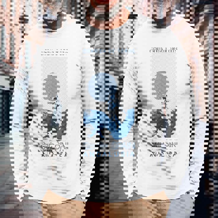 セビリア スペイン 闘牛 アンダルシア 長袖Tシャツ 高齢者への贈り物