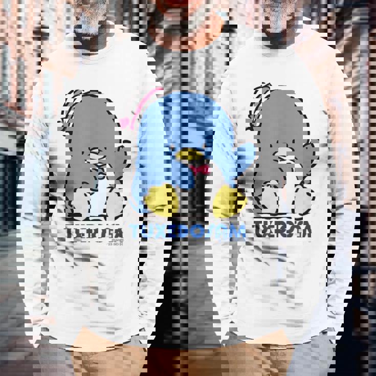 タキシードサム おすわり ライトカラー 長袖Tシャツ 高齢者への贈り物