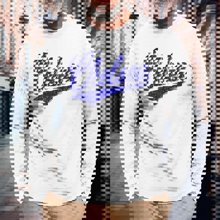 チェルシー ロンドン イングランド バーシティ スクリプト クラシック スポーツ ジャージ 長袖Tシャツ 高齢者への贈り物