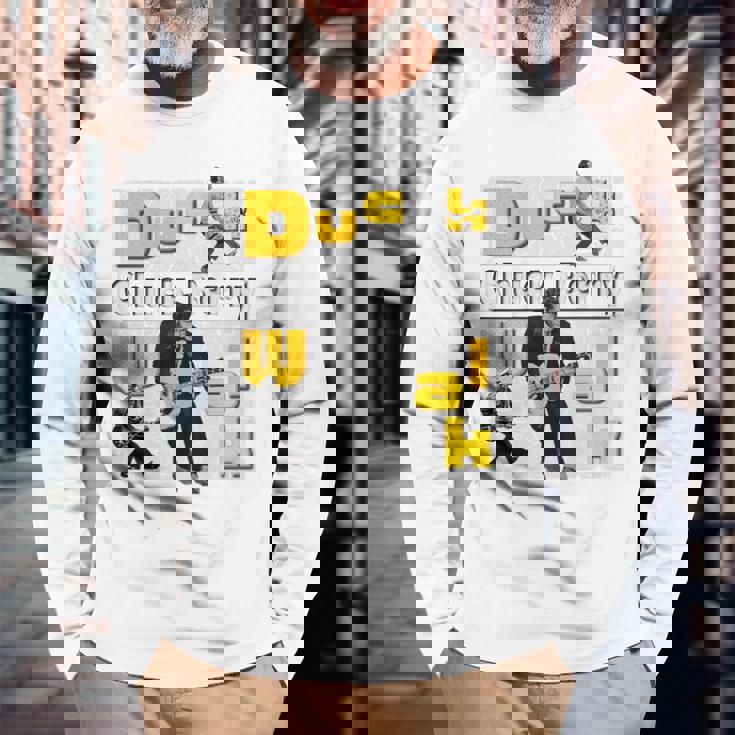 チャックベリー_003_Back Printed 長袖Tシャツ 高齢者への贈り物