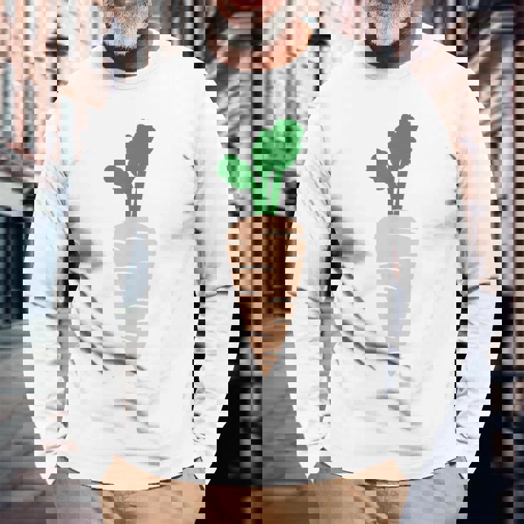 ニンジン コスチューム 野菜 カーニバル コスチューム ビーガン Carrot Costume 長袖Tシャツ 高齢者への贈り物