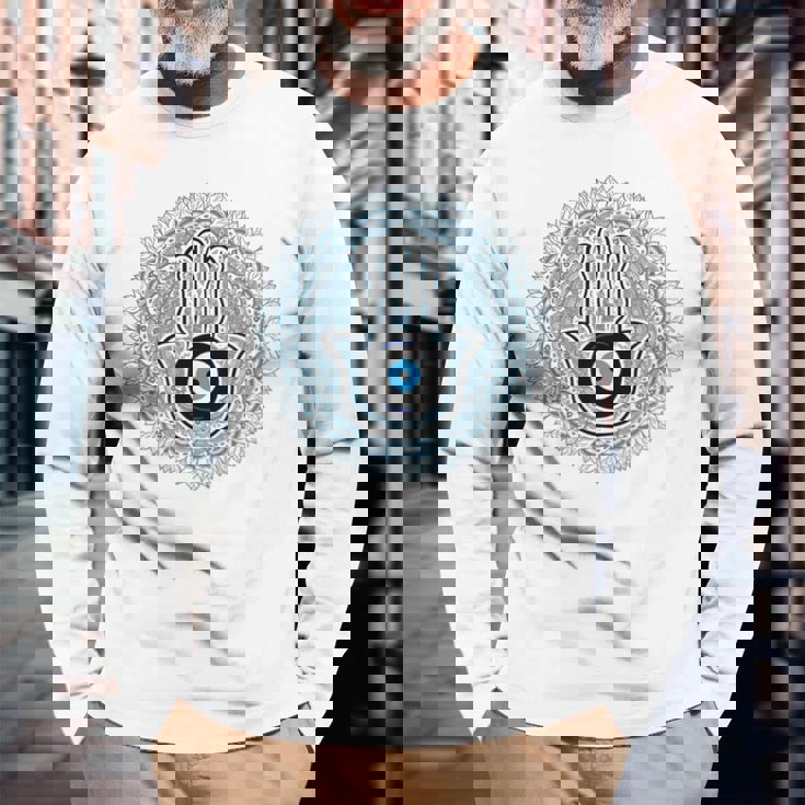 ハムサの手 長袖Tシャツ 高齢者への贈り物