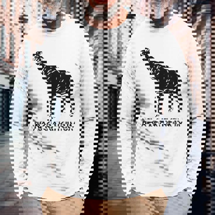 パラケラテリウム 絶滅動物 サイ 古生物学 長袖Tシャツ 高齢者への贈り物