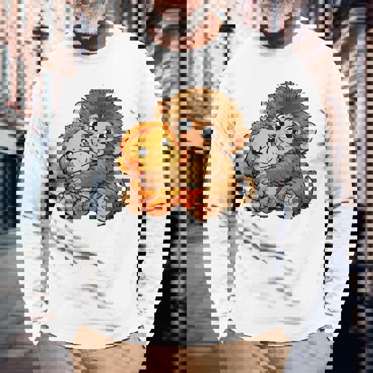 パンチ君 廃猿 日本 動物園 パンチ ぬいぐるみ 長袖Tシャツ 高齢者への贈り物