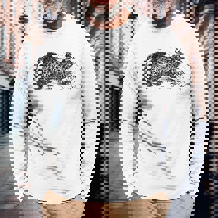 パームシベット アニマルプリント 長袖Tシャツ 高齢者への贈り物