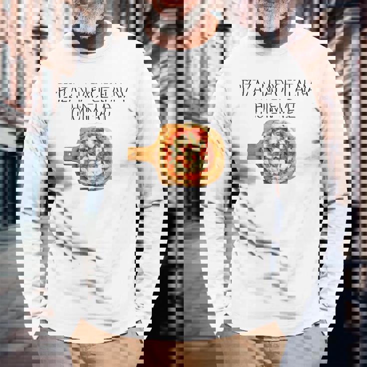 ピザ ナポレターナ イタリア ピザ ナポリタン マルゲリータ 長袖Tシャツ 高齢者への贈り物