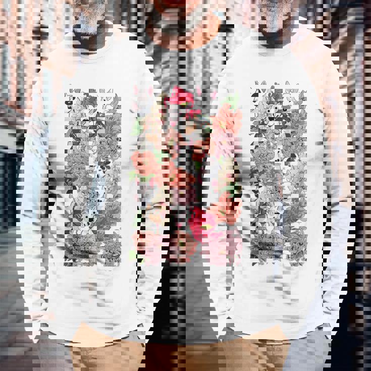 ブルテリアだから 長袖Tシャツ 高齢者への贈り物