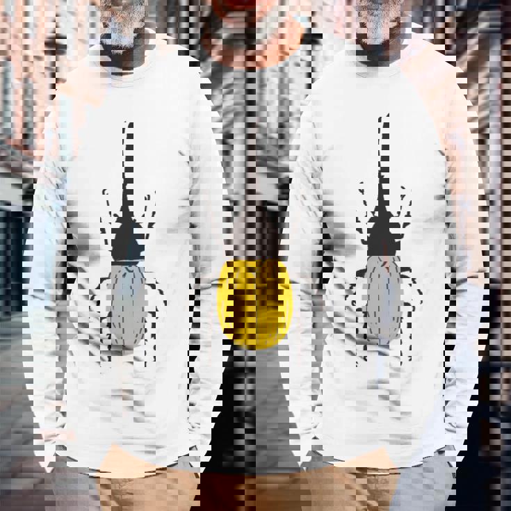 ヘラクレスオオカブト _昆虫_カブトムシ 長袖tシャツ 長袖Tシャツ 高齢者への贈り物