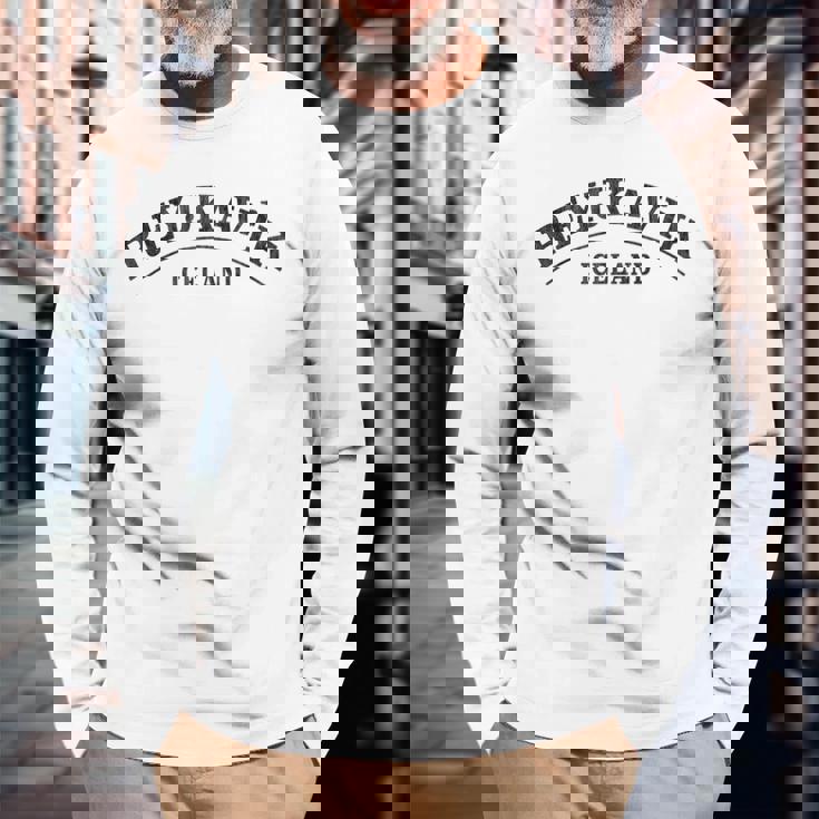 レイキャビク アイスランド レイキャビク アイスランド 長袖Tシャツ 高齢者への贈り物