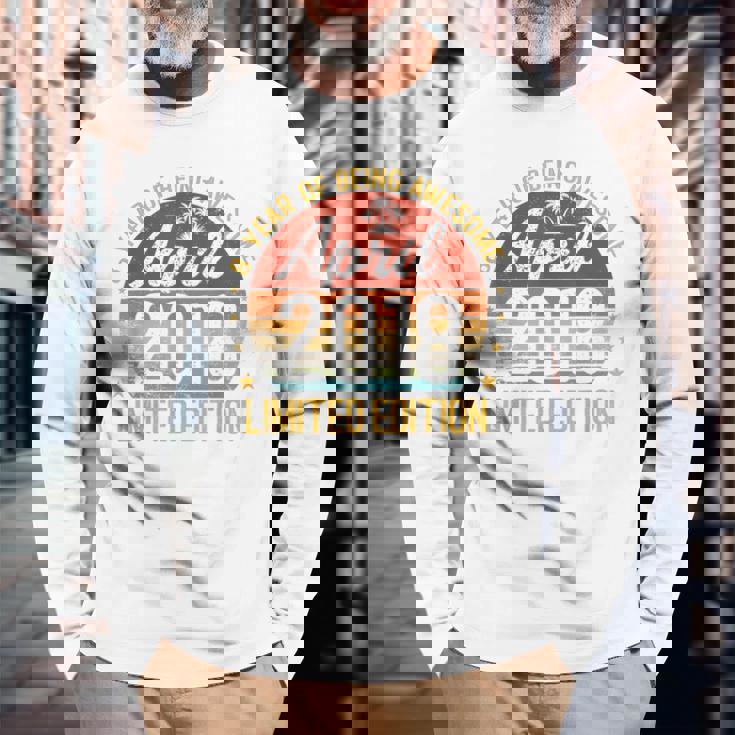 レトロ2018年3月限定版 8歳8歳の誕生日 長袖Tシャツ 高齢者への贈り物