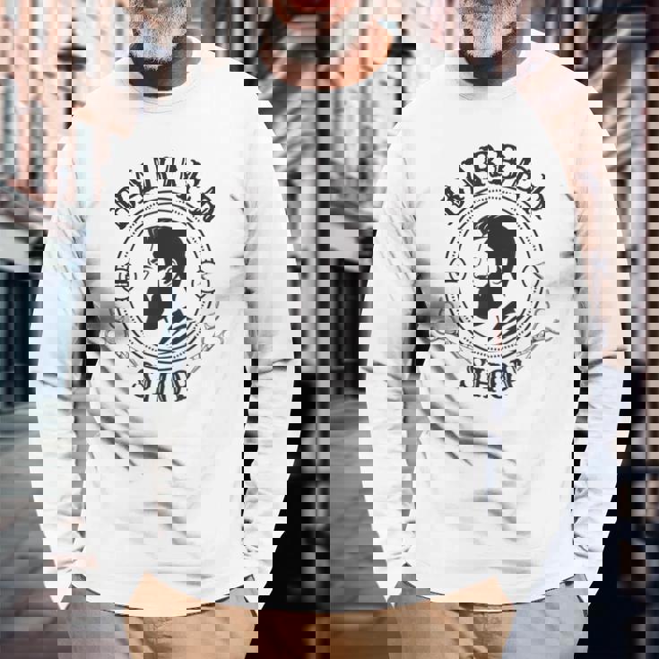 レトロバーバーショップシャツ バーバーtシャツ メンズ 長袖Tシャツ 高齢者への贈り物