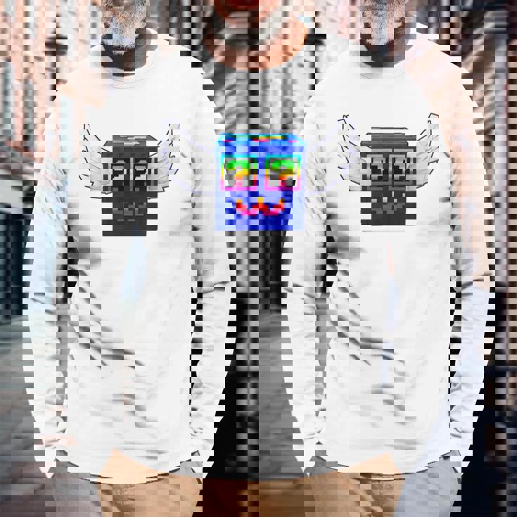 ロックスゲーム内でブレインロットゴッドラッキーブロック4頭脳を盗む 長袖Tシャツ 高齢者への贈り物