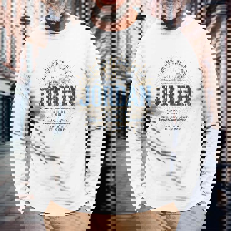 ヴィンテージ ヨルダン レトロ 長袖Tシャツ 高齢者への贈り物