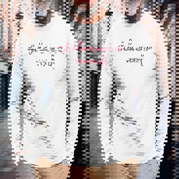 公式セロニアス・モンク・ジャズ・アイコングッズ カレッジ罫線入り 長袖Tシャツ 高齢者への贈り物