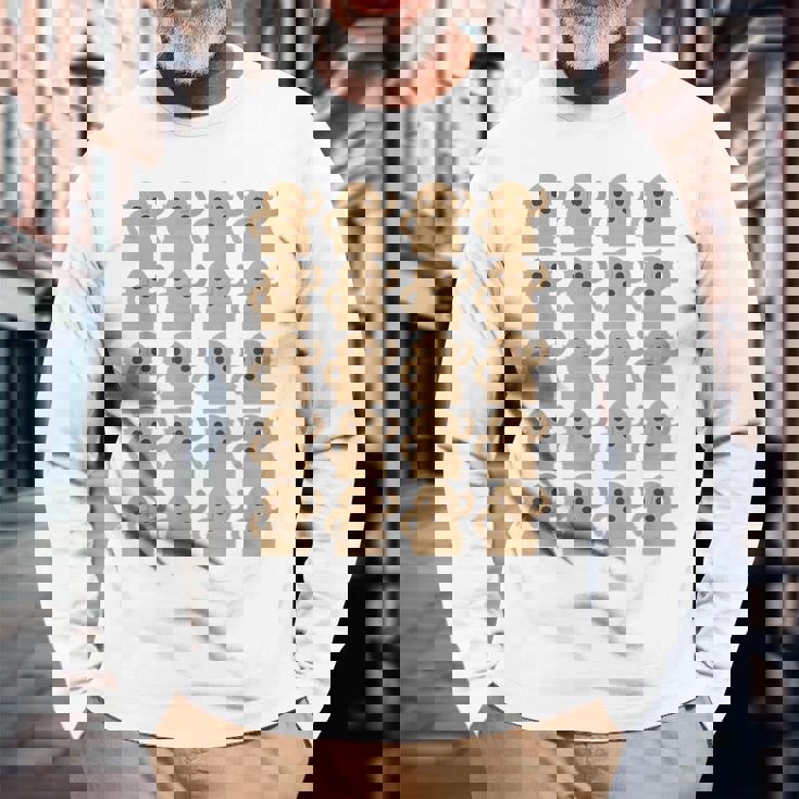 埴輪 ハニワ はにわ 長袖Tシャツ 高齢者への贈り物