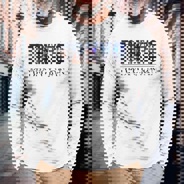 東京ジャパン メンズ レディース シティデザイン 長袖Tシャツ 高齢者への贈り物