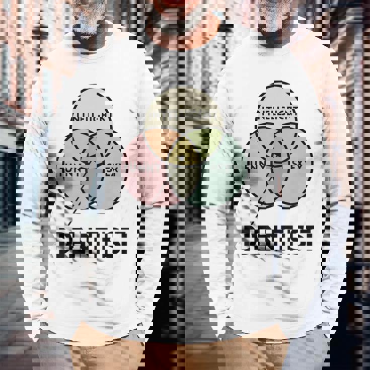 歯医者さんtシャツ Intelligent Andexy 長袖Tシャツ 高齢者への贈り物